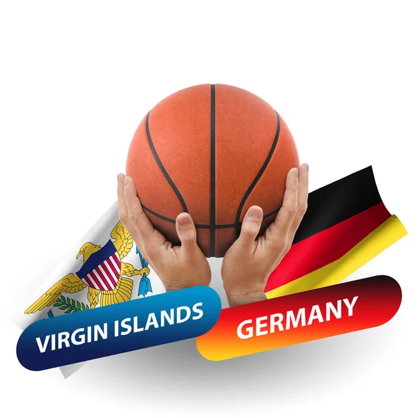 Partido Competencia Baloncesto Selecciones Nacionales Islas Vírgenes Alemania — Foto de Stock