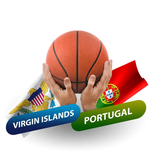 Basketball Competition Match National Teams Virgin Islands Portugal — Φωτογραφία Αρχείου