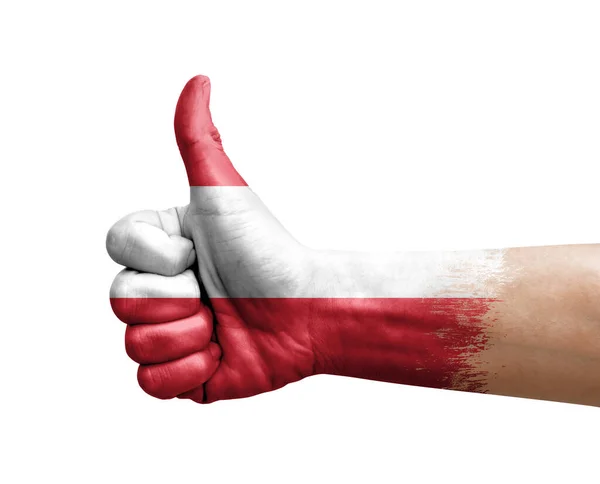 Hand Making Thumb Painted Flag Austria — ストック写真