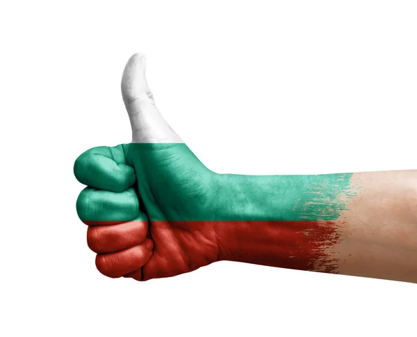 Hand Making Thumb Painted Flag Bulgaria — ストック写真