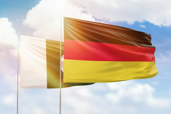 Sunny Blue Sky Flags Germany Pakistan — Foto de Stock