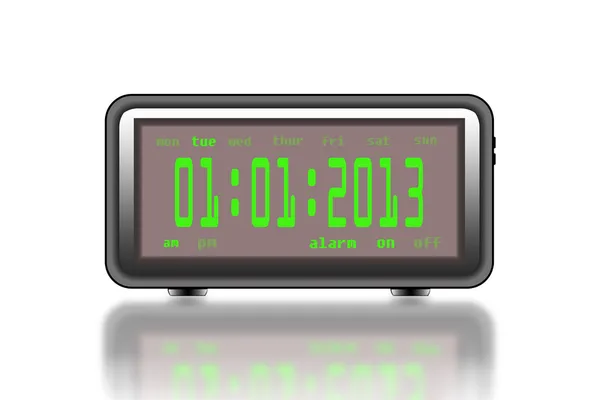 Cyfrowy zegar nowy rok 2013. — Zdjęcie stockowe