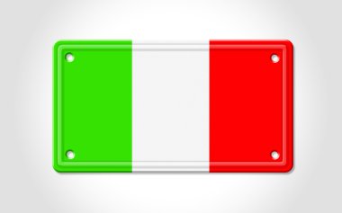 İtalya'nın renkleri ile arka plan araba kaydı.