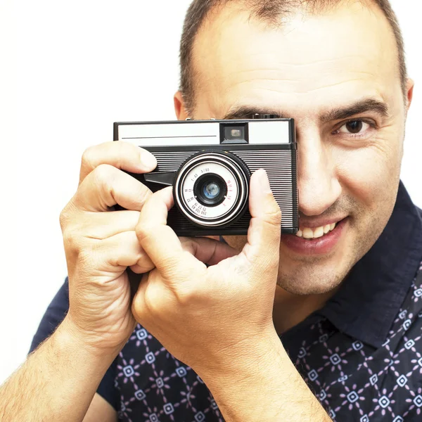 Retrato de fotógrafo retrô . — Fotografia de Stock