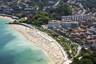 ondarreta beach, gipuzkoa, san sebastian views.