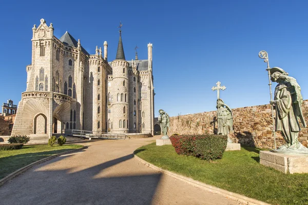 Bischofspalast in astorga, leon, spanien. — Stockfoto