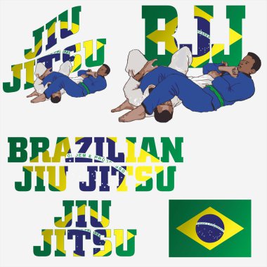 brazilian jiu jitsu clip art