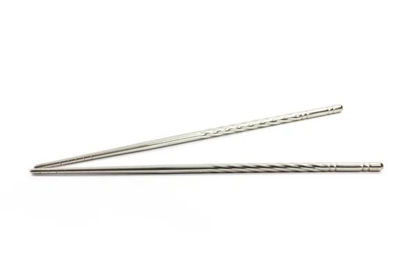 Stainless steel chopsticks. — Stock Photo, Image