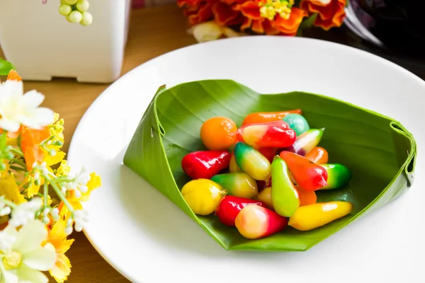 Thai kleurrijke desserts. — Stockfoto