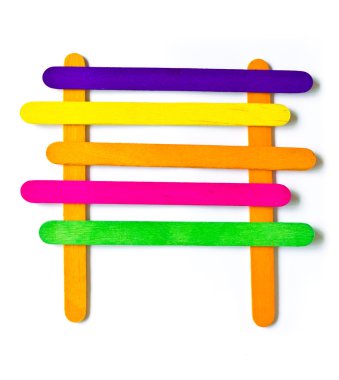 renkli ahşap dondurma çubuğu