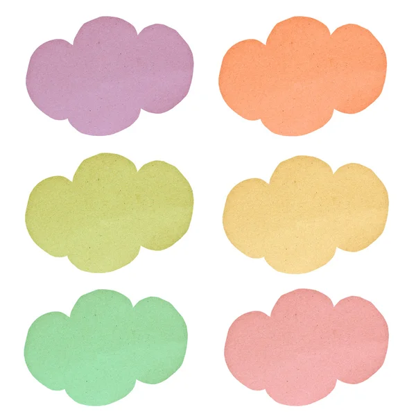 Papier recyclé nuage de couleurs claires . — Photo