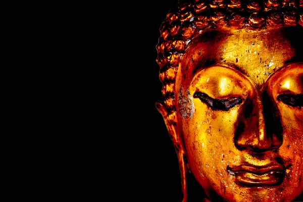 Eski altın buddha heykeli — Stok fotoğraf