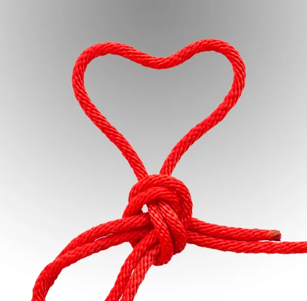 The red string heart. — Stock Photo, Image