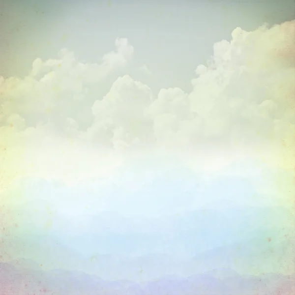 Sky on old paper grunge background. — Stock Photo, Image