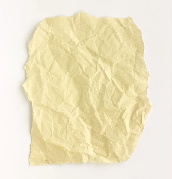 Papier plié sur fond blanc . — Photo