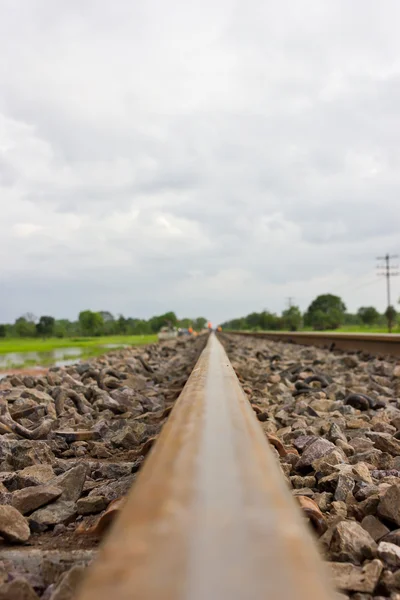 Ferrocarril en el país . — Foto de Stock