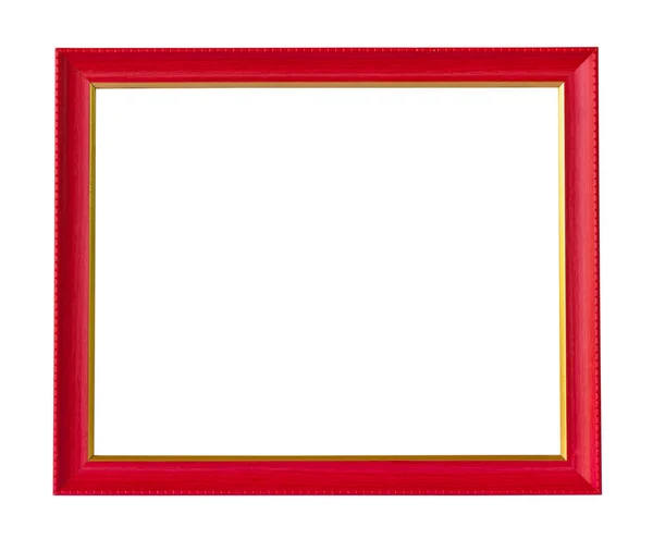 Rode en gouden houten afbeeldingsframe — Stockfoto