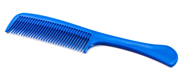 Blue comb on white background. — Stock Photo, Image