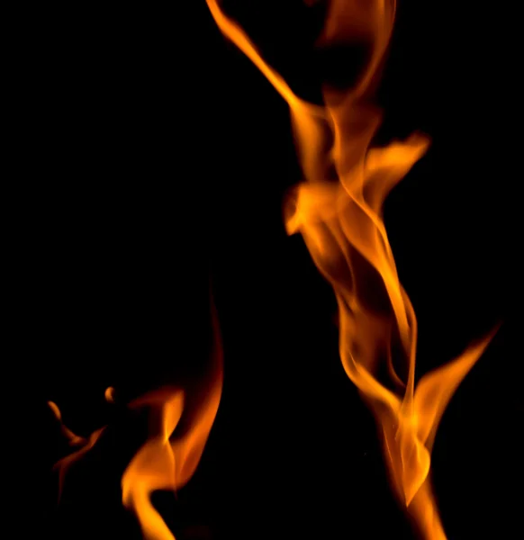 Abstraktes Feuer auf Schwarz. — Stockfoto