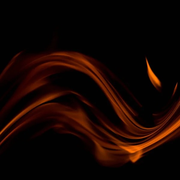 Fuego abstracto sobre negro . — Foto de Stock