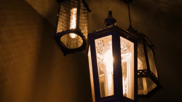 三盏复古灯 — 图库视频影像