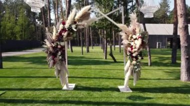 Evlilik için dekore edilmiş alan