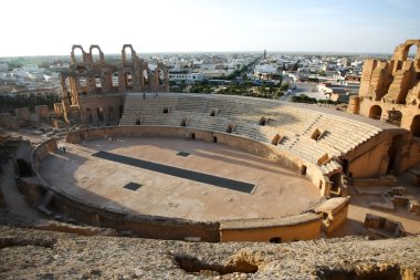 Amphitheater in El Djem clipart