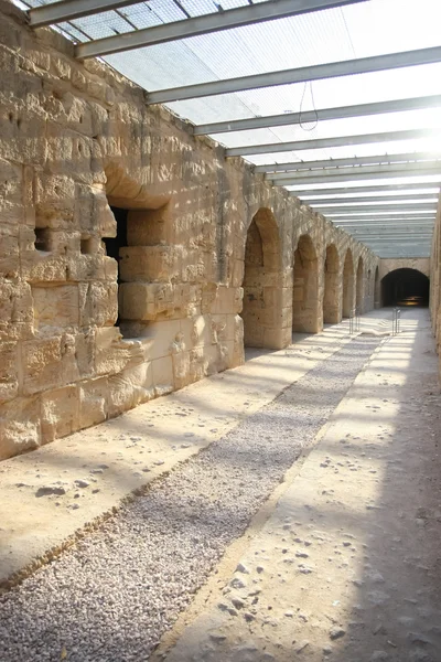 El Djem Amphitheatre, underground corridors — Stock Photo, Image