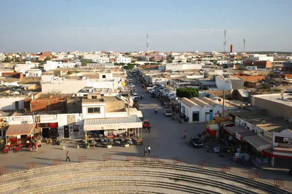 El djem, panoramę miasta — Zdjęcie stockowe