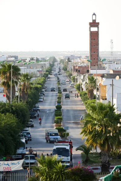 El Djem, Tunisia, City main street — Stock Photo, Image