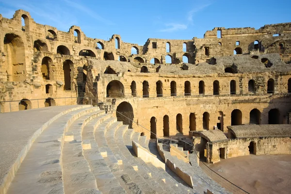 El Djem, амфітеатр, аудиторія Стокове Зображення