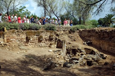 Antonine baths ruins clipart