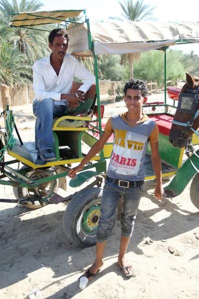 Workers in oasis — Stock Photo, Image