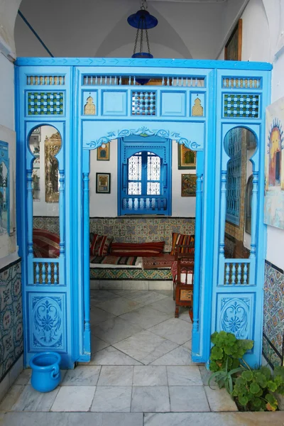 Sidi Bou Said resting room — Stock Photo, Image