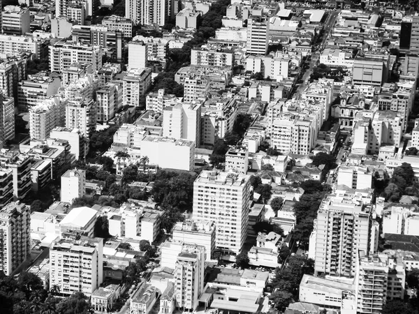 Cityscape Botafogo in Rio de Janeiro black and white — Stock Photo, Image