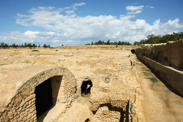 Romeinse aquaduct in de buurt van Carthago — Stockfoto