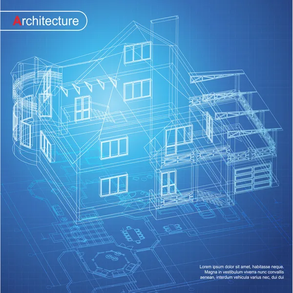 Architectural background with technical drawings — Stock Illustration Architectural background with technical drawings Vector Graphics