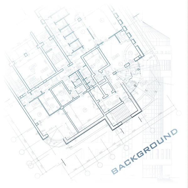 建筑背景。建筑项目的一部分 — 图库矢量图片