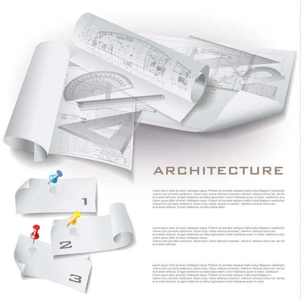 Plantilla con elementos de diseño arquitectónico para su sitio de negocios — Archivo Imágenes Vectoriales