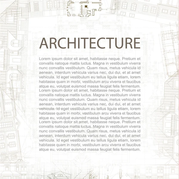 Plantilla con elementos de diseño arquitectónico para su sitio de negocios — Archivo Imágenes Vectoriales