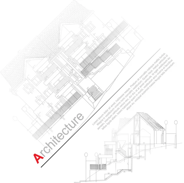 Architecturale achtergrond. — Stockvector