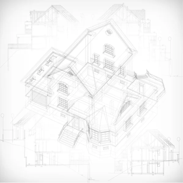 Fondo arquitectónico . — Archivo Imágenes Vectoriales