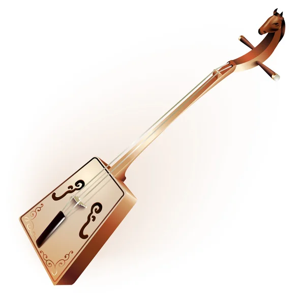 Traditionella mongoliska morin khuur — Stock vektor