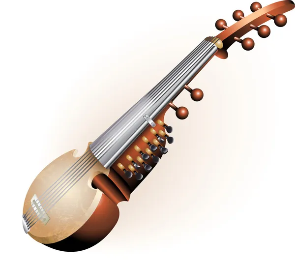 Sarod tradizionale indiano — Vettoriale Stock