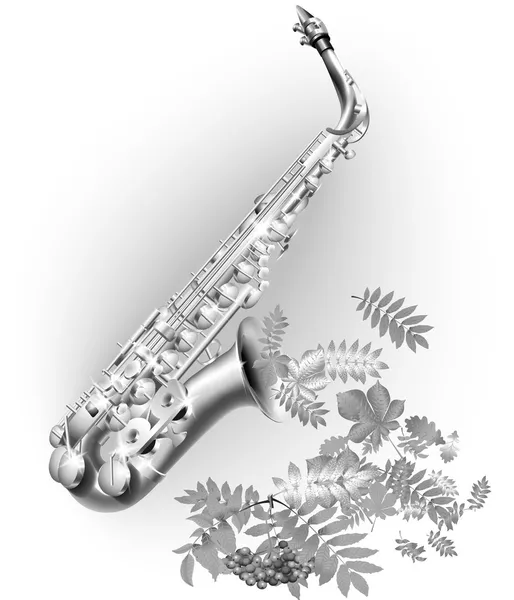 Classical saxophone alto — Stock Vector