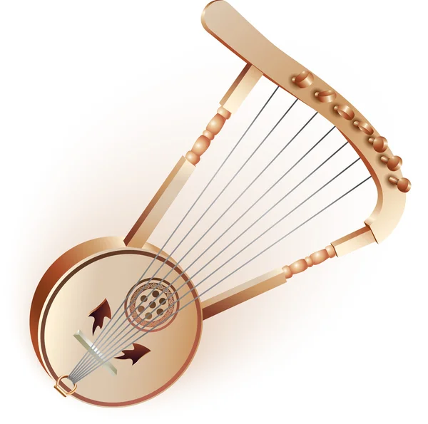 Lyre pincée traditionnelle bédouine (simsimiyya ) — Image vectorielle