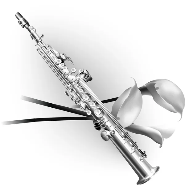 Klassisches Sopransaxophon — Stockvektor