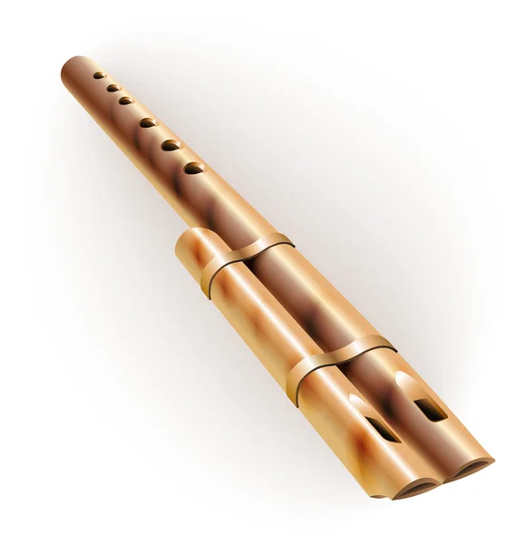 Flauta de madera tradicional — Archivo Imágenes Vectoriales