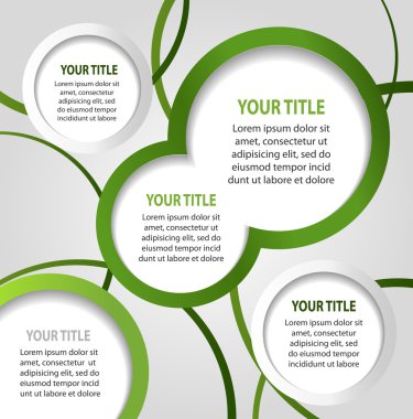 yeşil ve beyaz soyut afiş, vektör