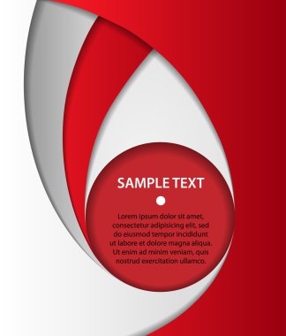 Red and gray business background with bubble, vector clipart